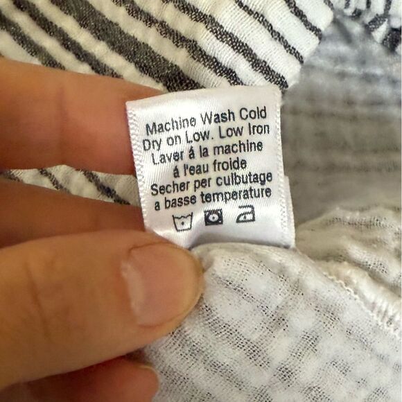 STARK X Striped Button Down Shirt in Gray and White S NWOT - Picture 12 of 14